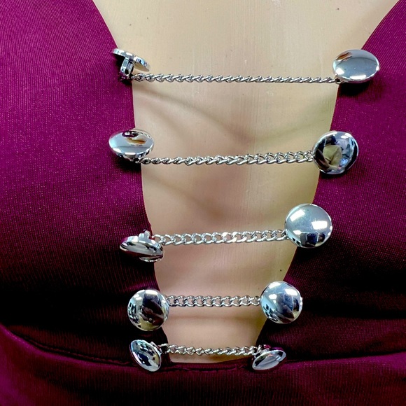 Burgundy 2pc chain link set - Picture 4 of 7